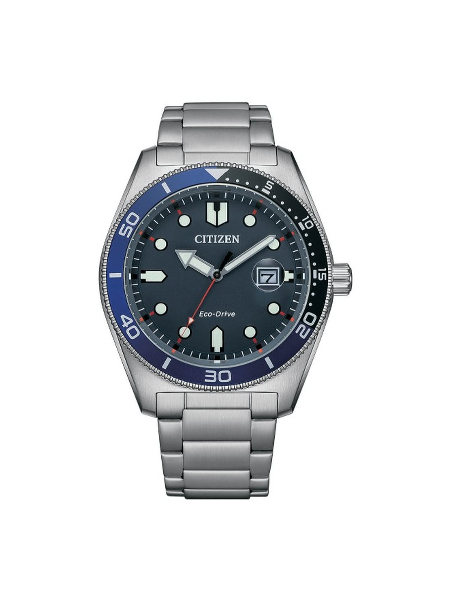 Eco-Drive Light Powered Movement Analog Watch with Stainless Steel Strap - AW1761-89L, Silver