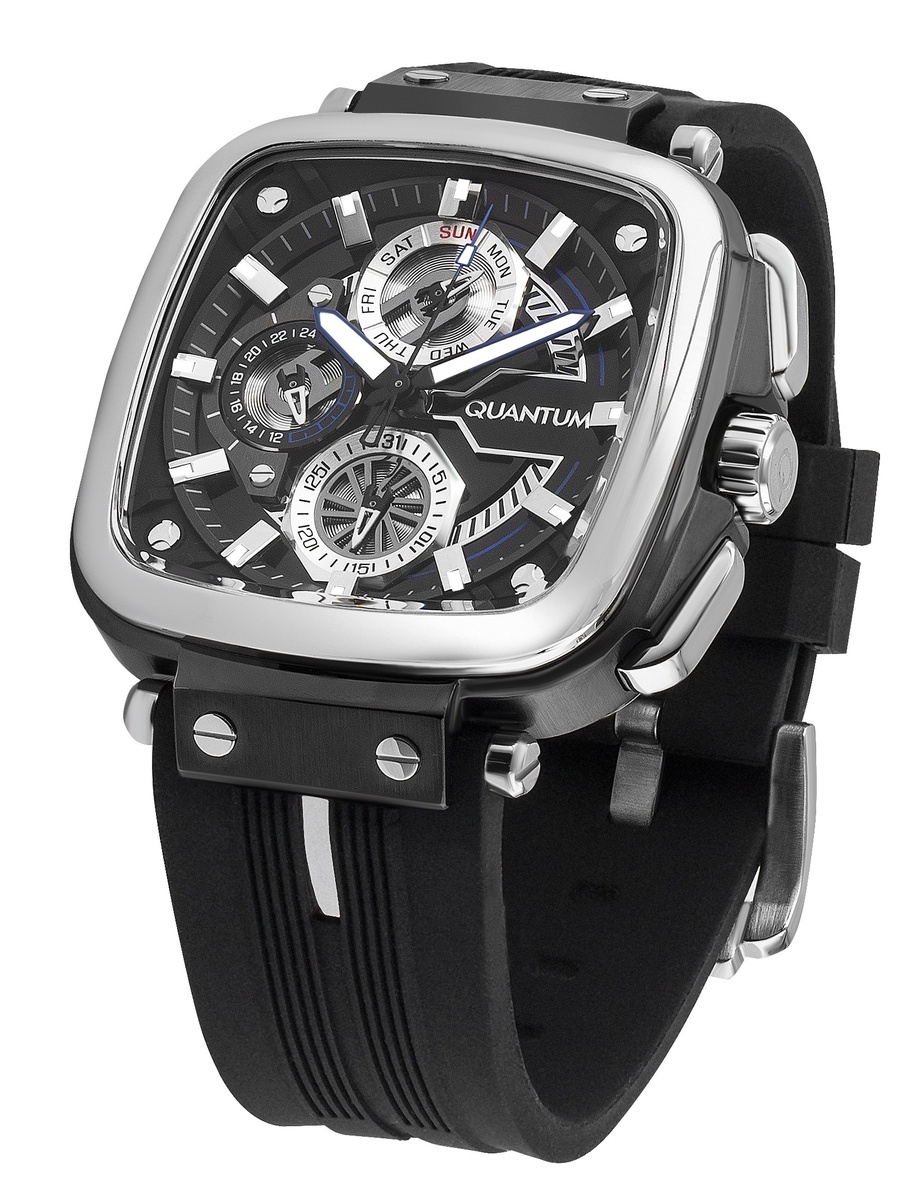 VX9NE Multi Function Watch with Silicone Strap - PWG1014.351, Black