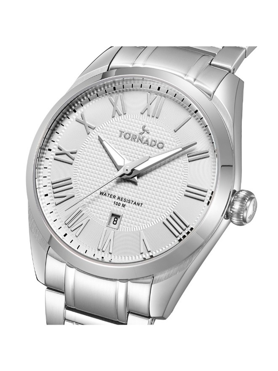Miyota 2115 Movement Watch with Stainless Steel Strap - T8007-SBSW, Silver