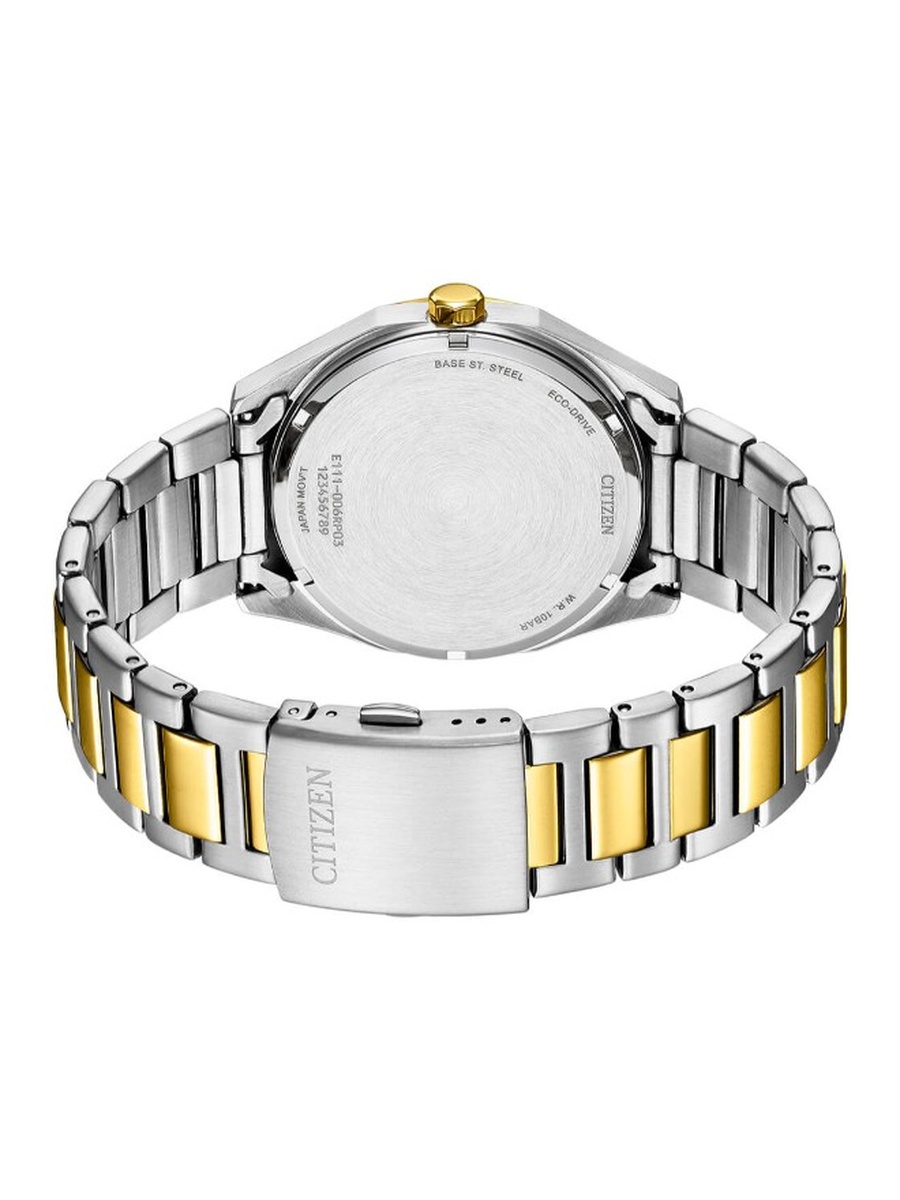 Eco-Drive Light Powered Movement Analog Watch BM7604-80E, Two Tone
