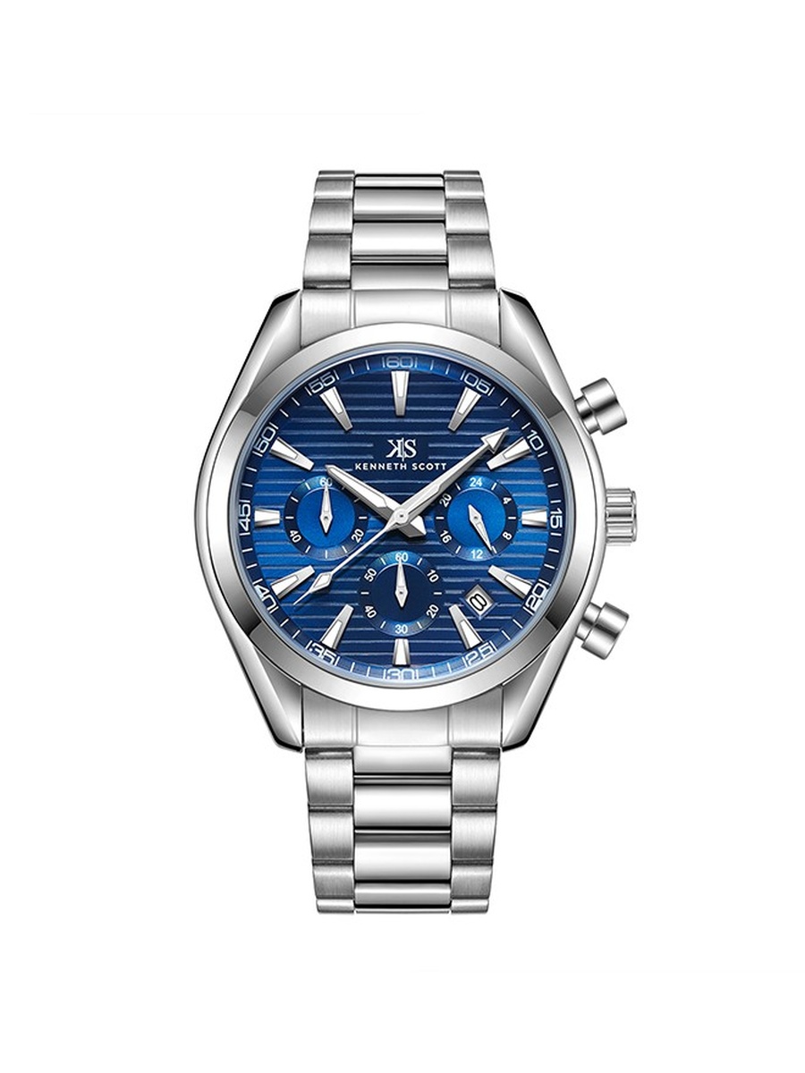 LD53 Chronograph Watch with Stainless Steel Strap - K23150-SBSN, Silver