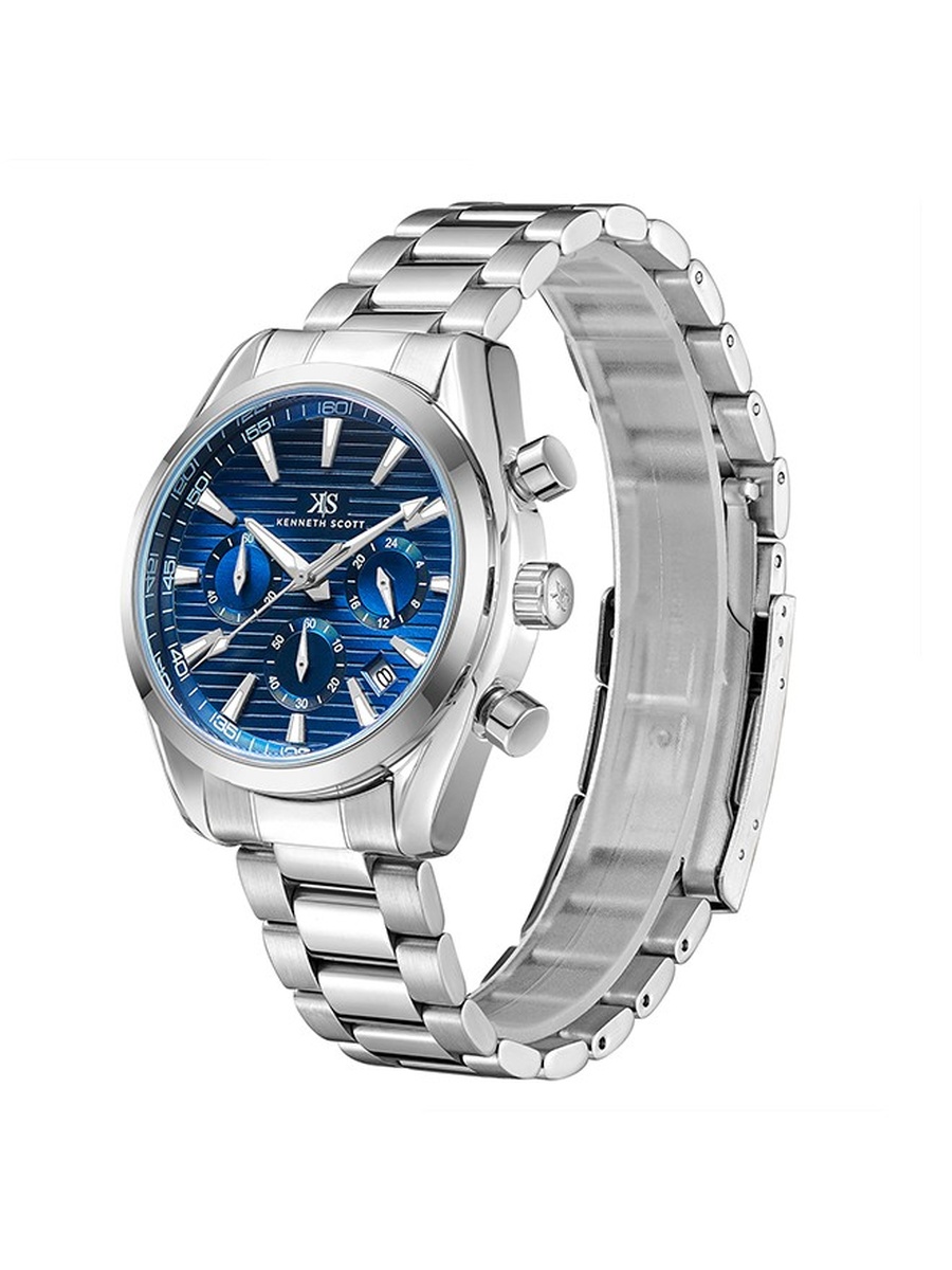 LD53 Chronograph Watch with Stainless Steel Strap - K23150-SBSN, Silver