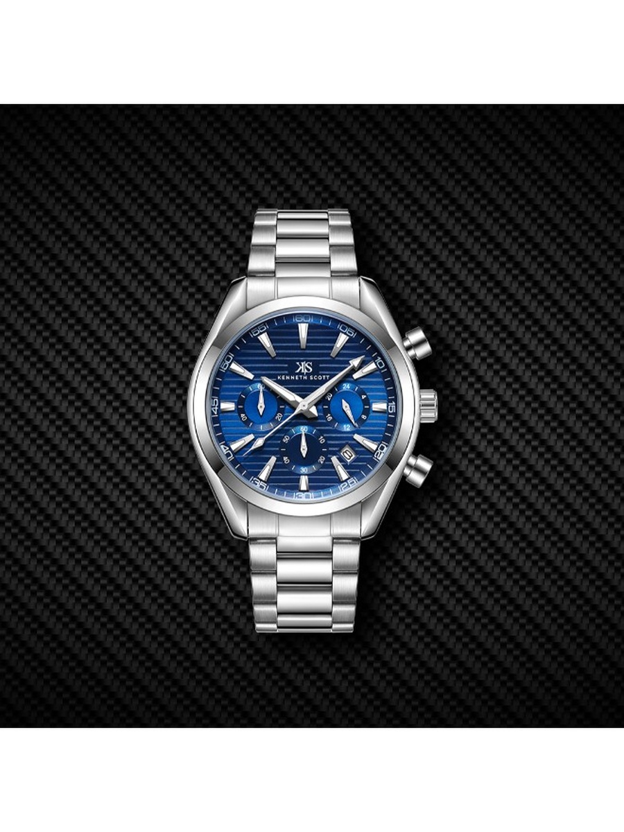 LD53 Chronograph Watch with Stainless Steel Strap - K23150-SBSN, Silver