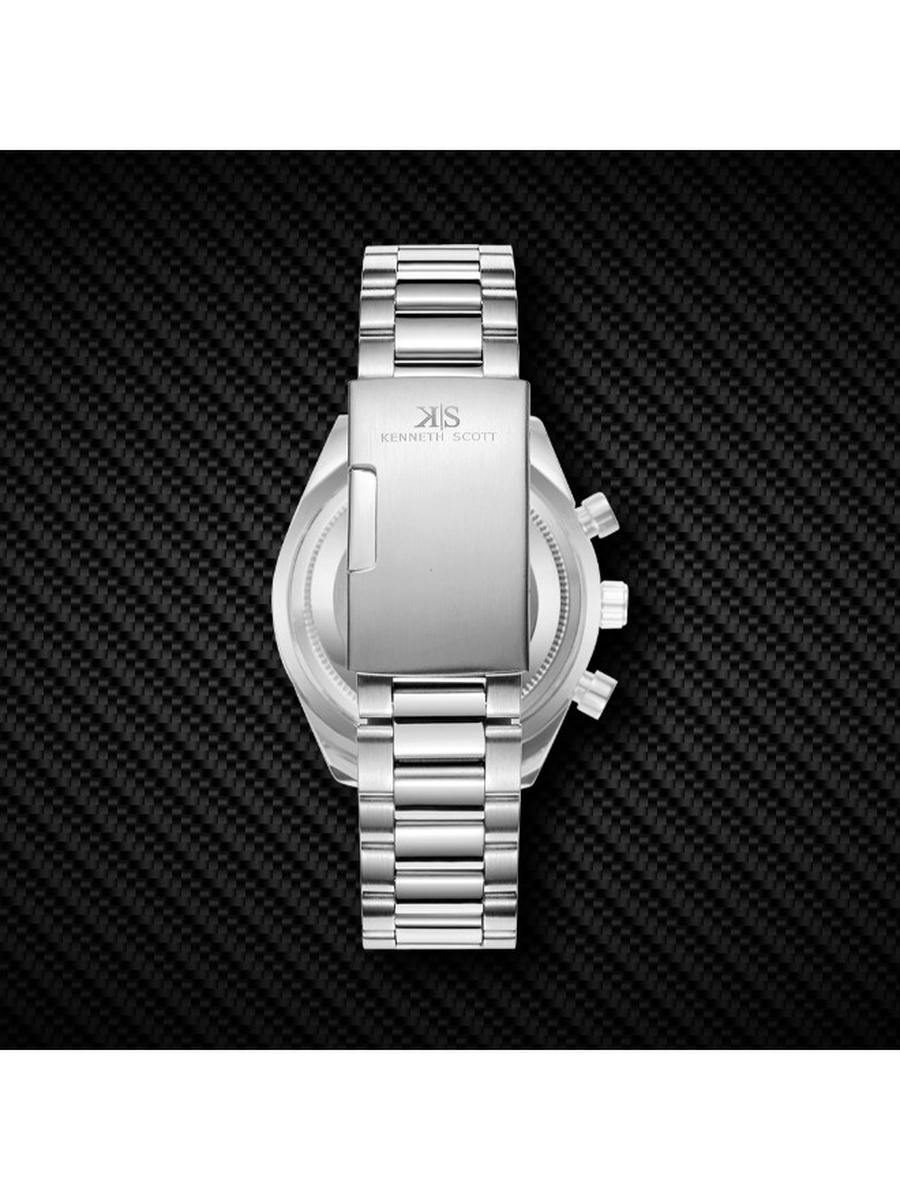 LD53 Chronograph Watch with Stainless Steel Strap - K23150-SBSN, Silver
