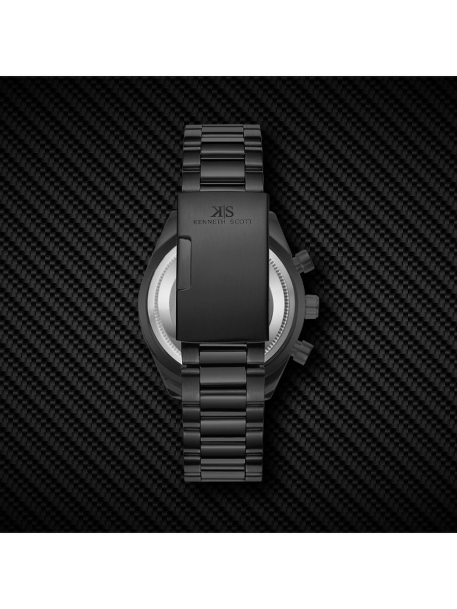 LD53 Chronograph Watch with Stainless Steel Strap - K23150-BBBBG, Black