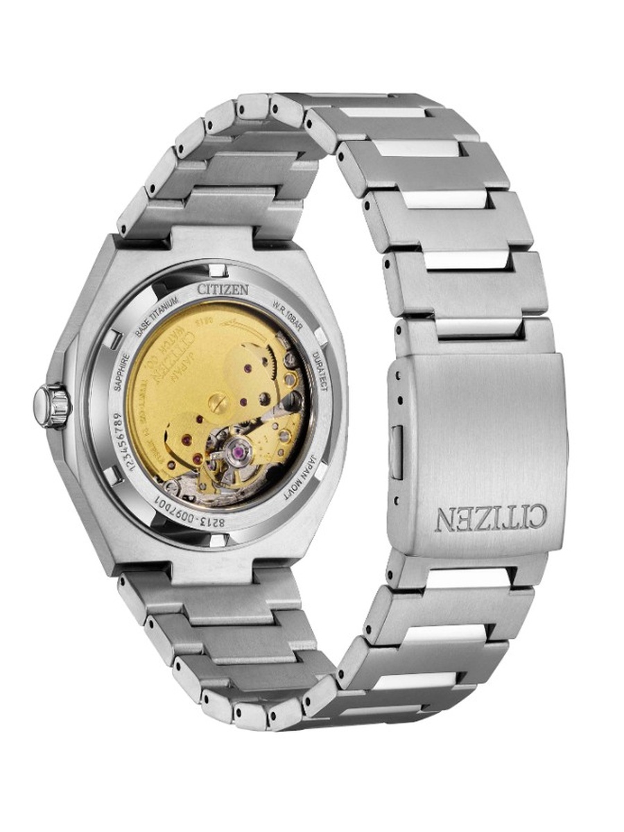Automatic Movement Watch with Super Titanium Strap - NJ0180-80Z, Silver