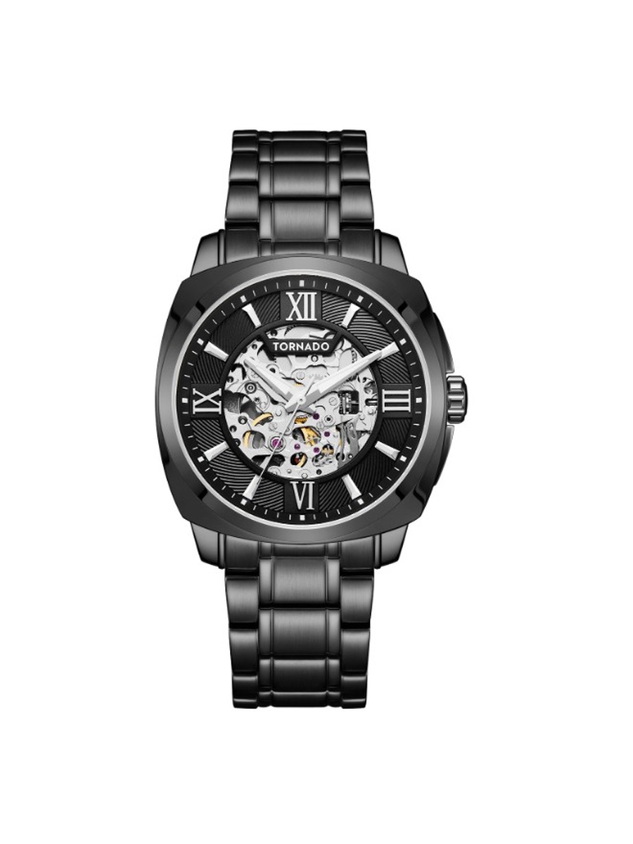 AUTONOVA Miyota 8N24 Automatic Movement Watch T7316-BBBBW, Black