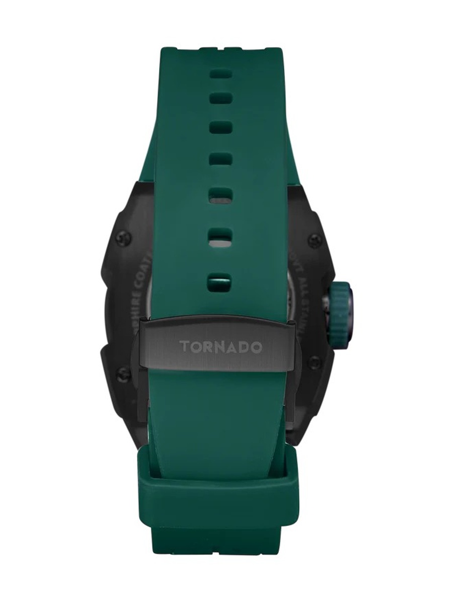 82S7 Automatic Movement Watch with Durable Silicone Strap - T24302-BSHB, Green