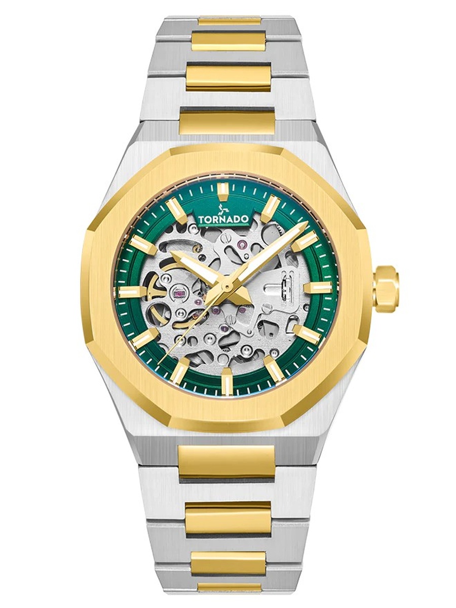 NH70 Automatic Movement Watch with Stainless Steel Strap - T24303-TBTH, Two tone Gold
