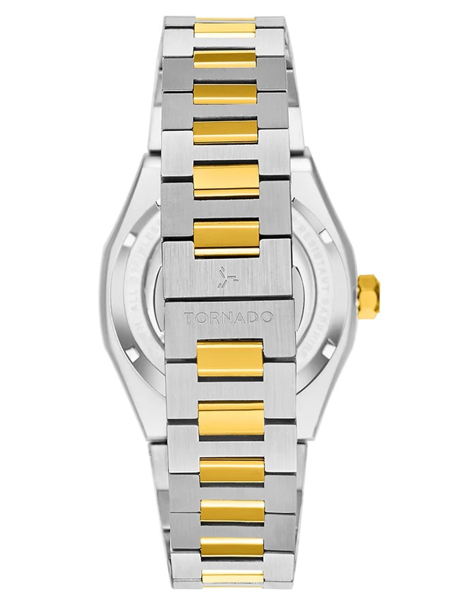 NH70 Automatic Movement Watch with Stainless Steel Strap - T24303-TBTH, Two tone Gold