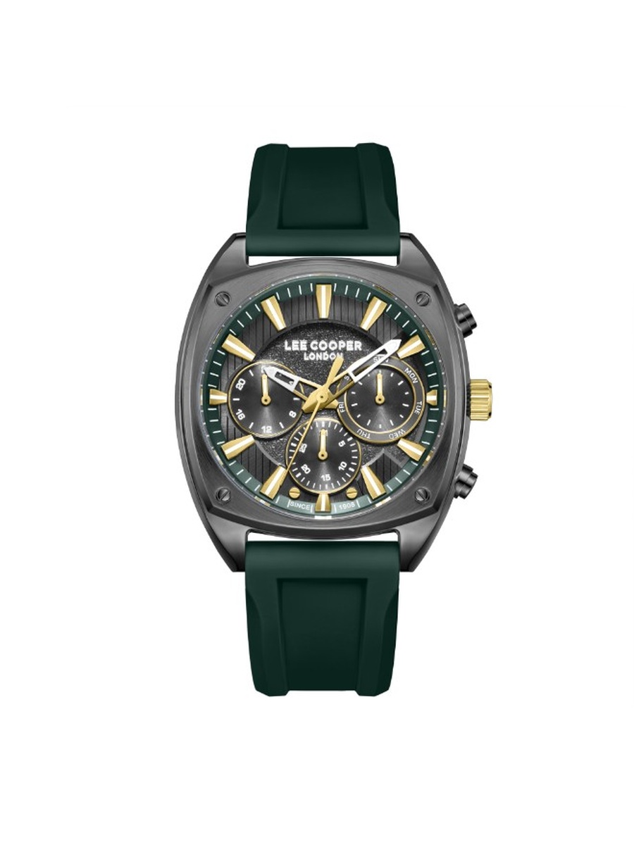 VX9JE1 Multi Function Watch with Silicone Strap - LC08237.065, Dark Green