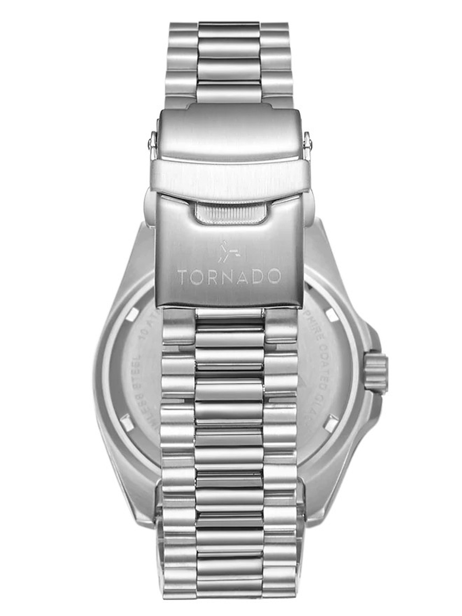 Miyota 2115 Analog Watch with 3H Date Display T22001-SBSHB, Silver