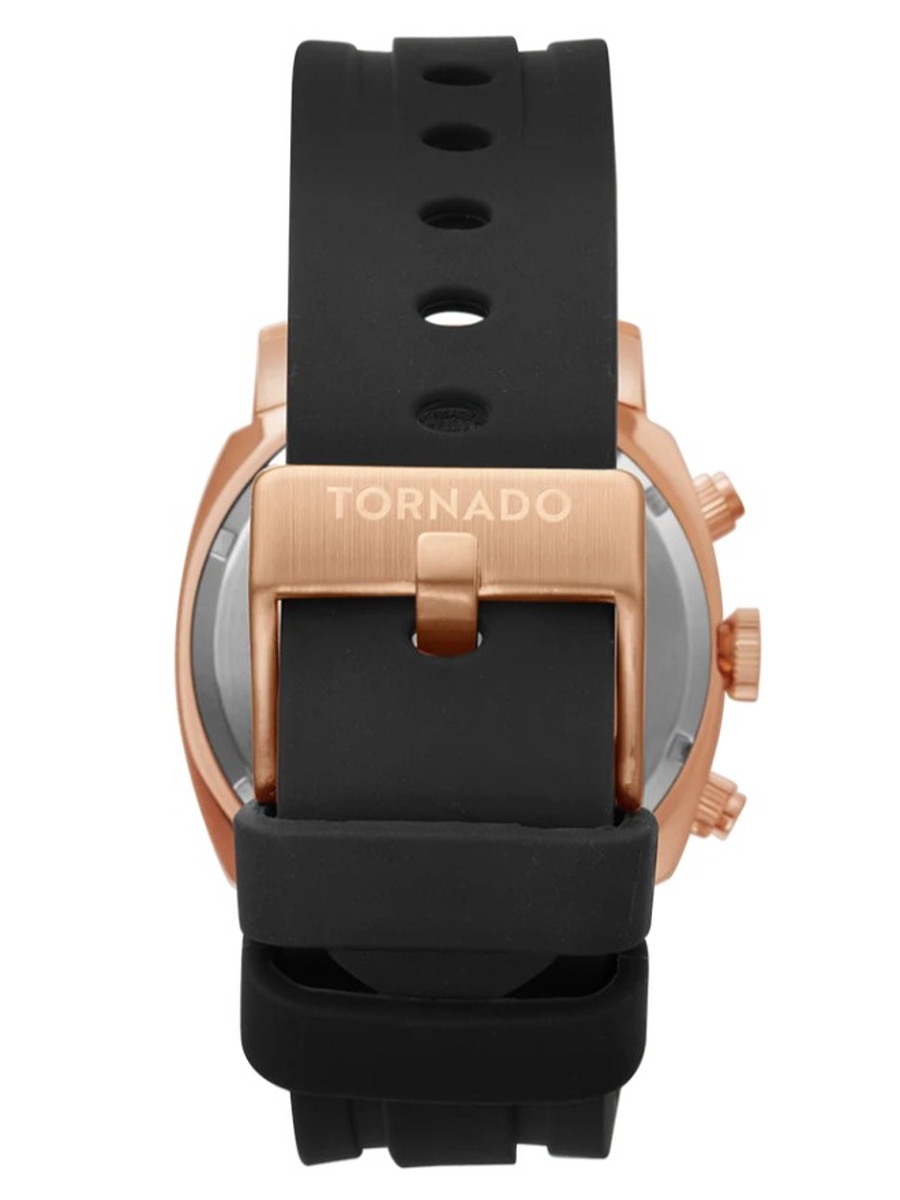 JS25 Chronograph Watch with Silicone Strap - T9102-KSBN, Black