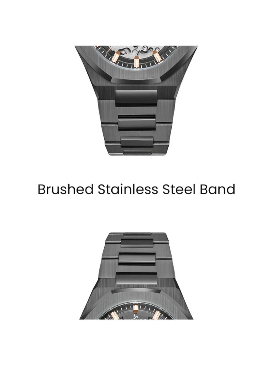 NH70 Automatic Movement Watch with Stainless Steel Strap - T24303-XBXXK, Grey