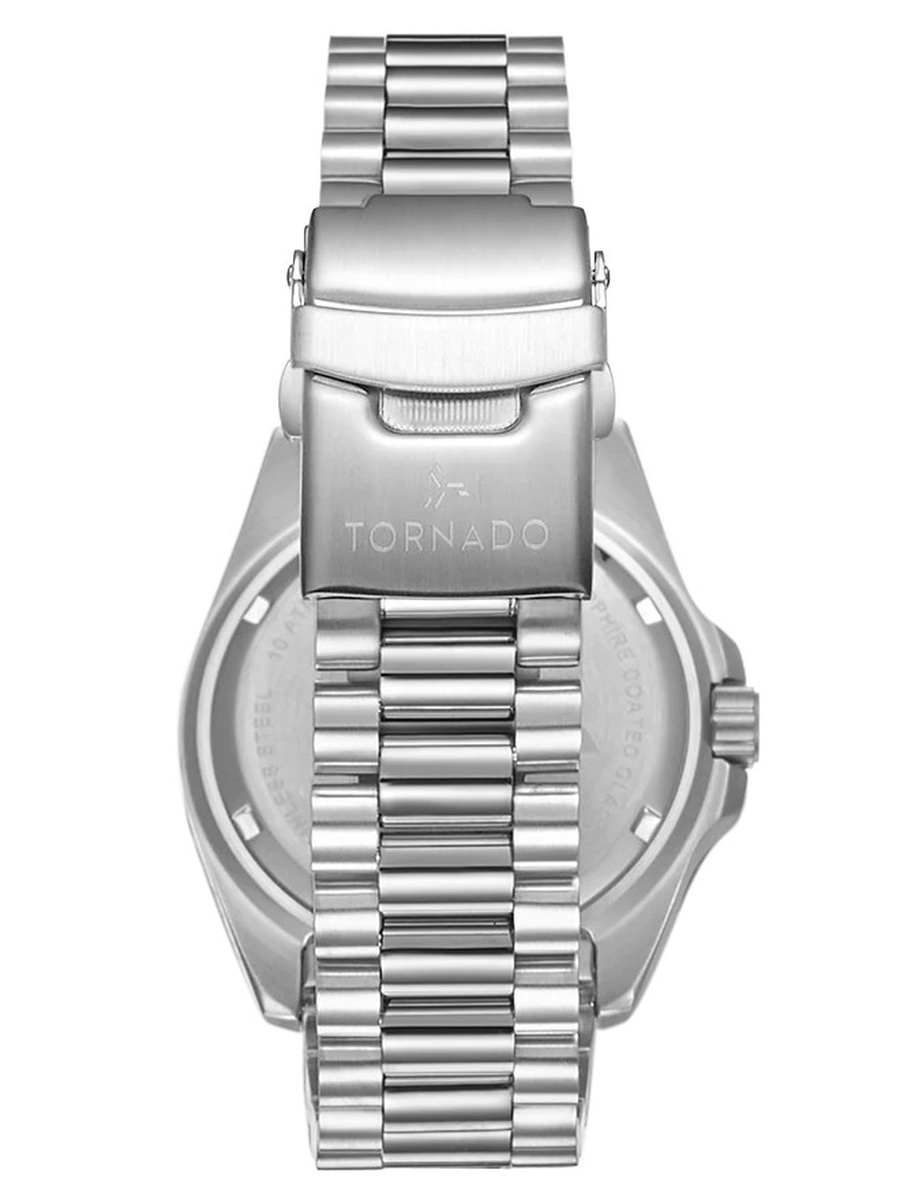 Miyota 2115 Movement Watch with Date Display T22001-SBSMB, Silver