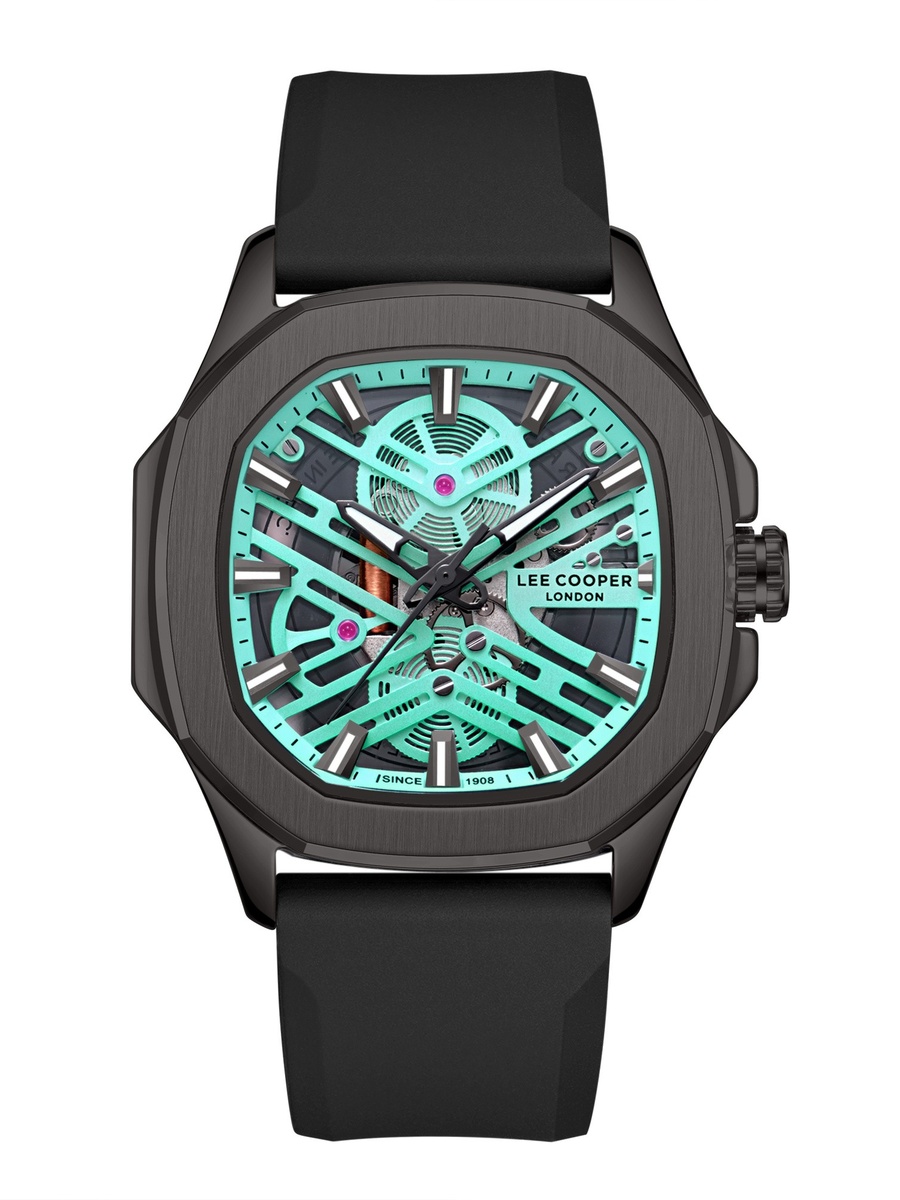VJ21C1 Movement Watch with 3H Display and Silicone Strap - LC08254.001, Black