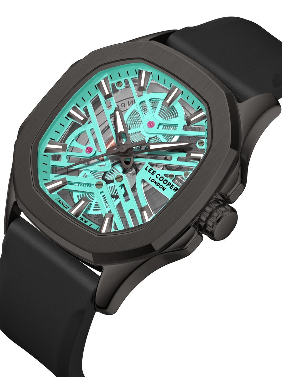 VJ21C1 Movement Watch with 3H Display and Silicone Strap - LC08254.001, Black