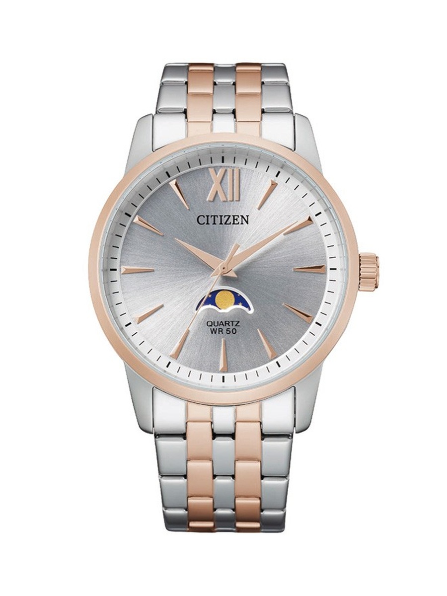 Quartz Movement Analog Watch with Stainless Steel Strap - AK5006-58A, Two Tone