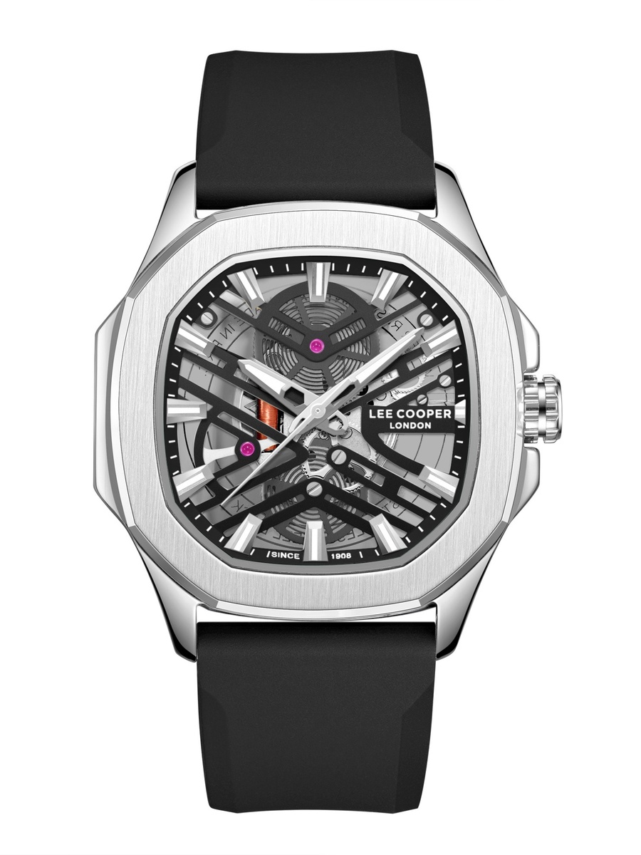 VJ20C1 Movement Watch, 3H Display and Silicone Strap - LC08254.351, Black