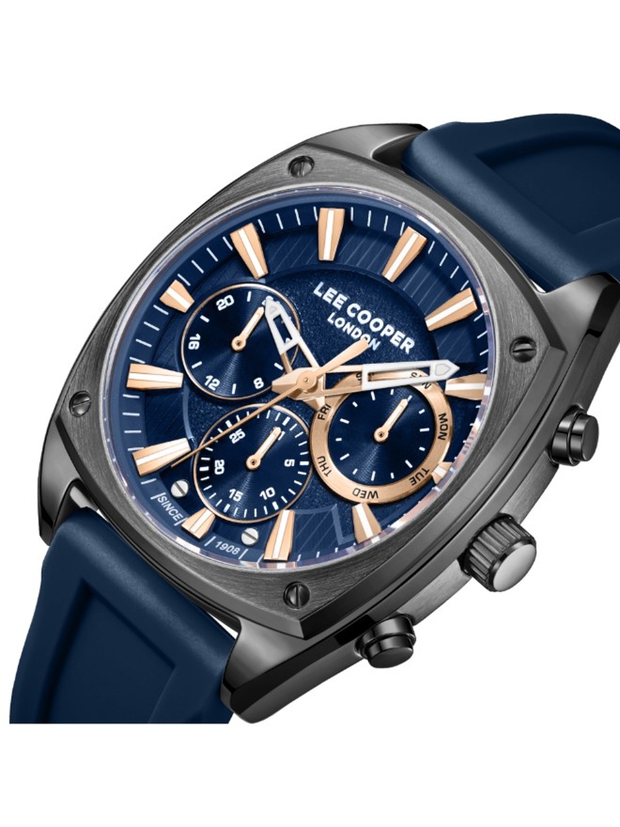 VX9JE1 Multi Function Watch with Silicone Strap - LC08237.099, Dark Blue