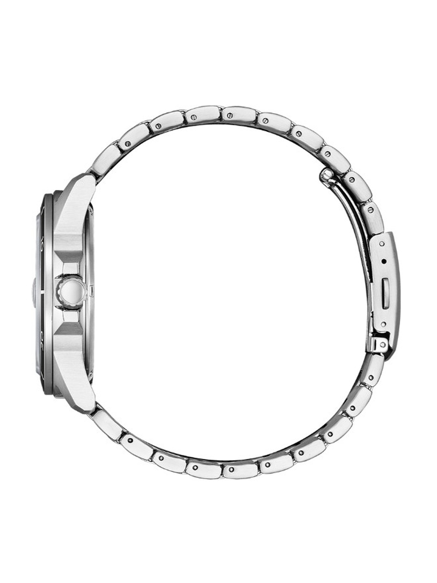 Eco-Drive Light Powered Movement Analog Watch with Stainless Steel Strap - AW1816-89L, Silver