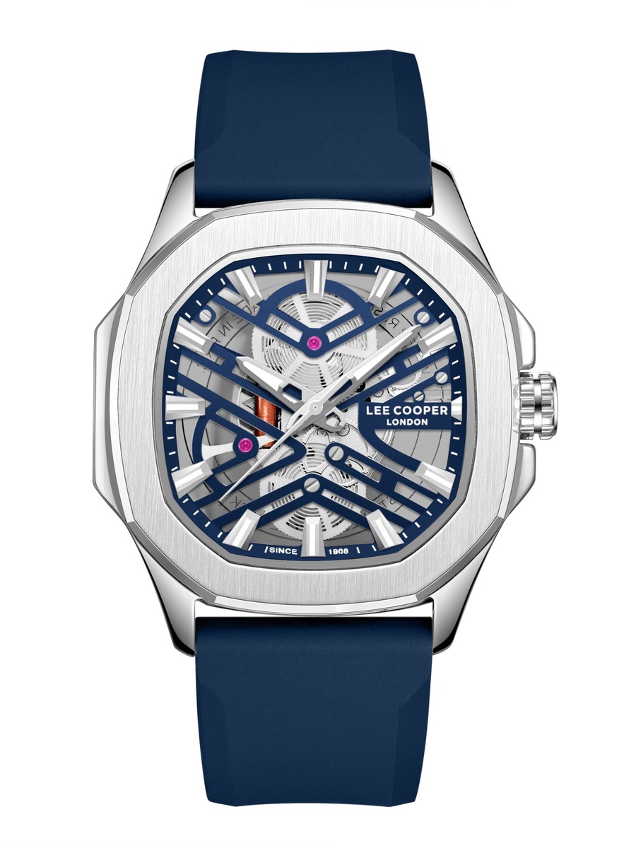 VJ20C1 Movement Watch with 3H Display and Silicone Strap - LC08254.399, BLUE