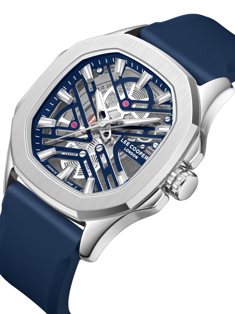 VJ20C1 Movement Watch with 3H Display and Silicone Strap - LC08254.399, BLUE