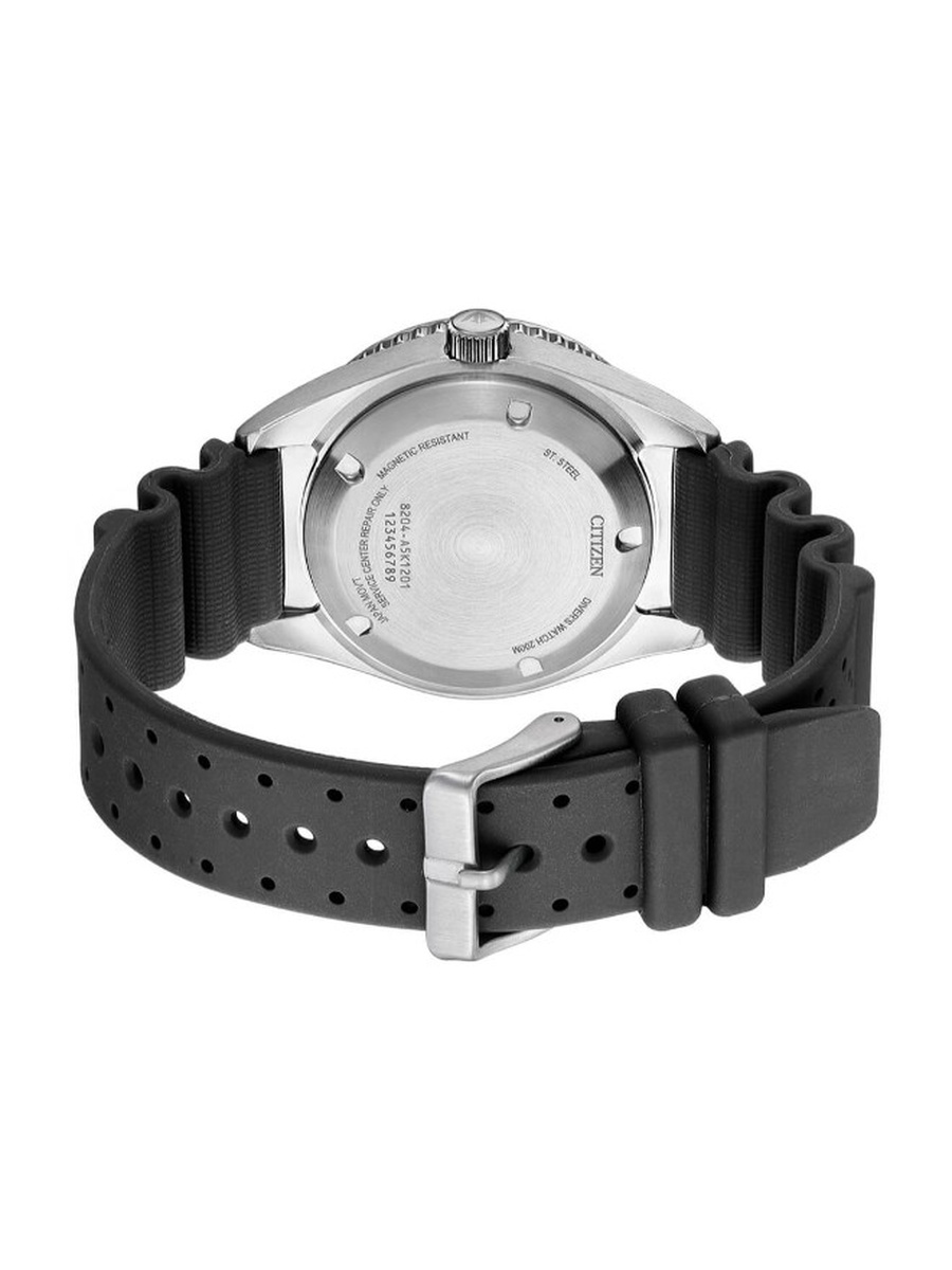 Automatic Movement Watch with Polyurethane Strap - NY0120-01E, Black