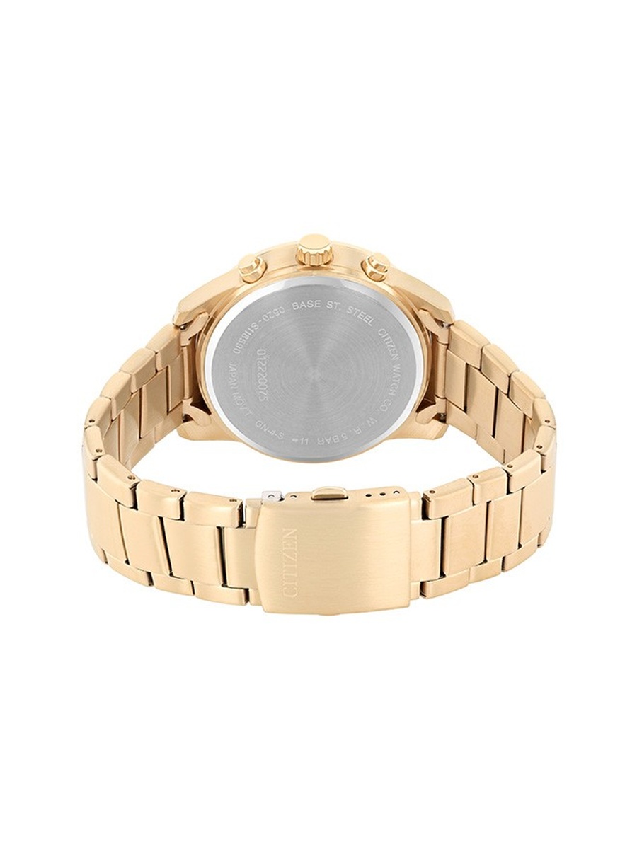 Quartz Movement Analog Watch with Stainless Steel with Rose Gold Plating Strap - AN8169-58L, Gold