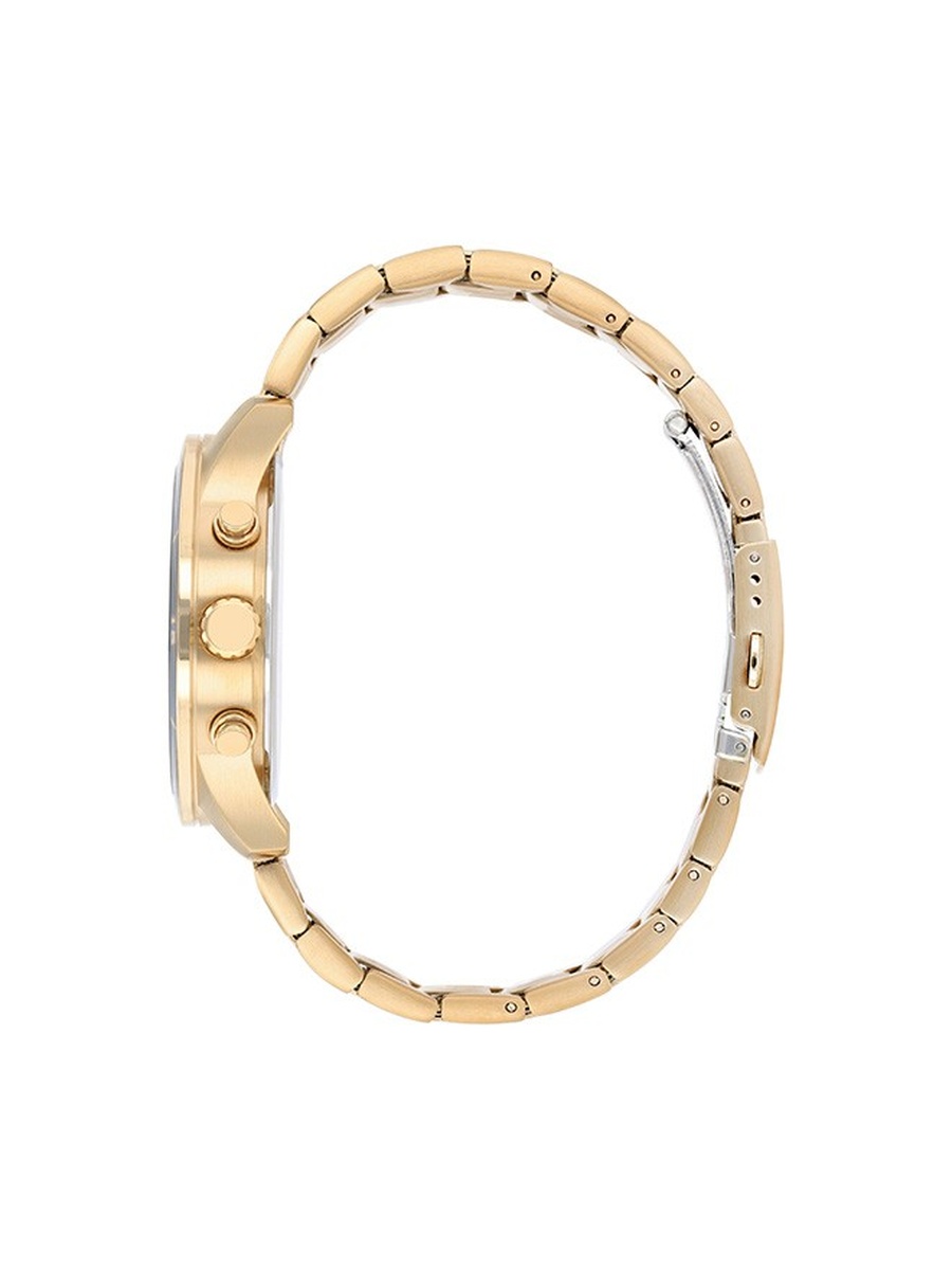 Quartz Movement Analog Watch with Stainless Steel with Rose Gold Plating Strap - AN8169-58L, Gold