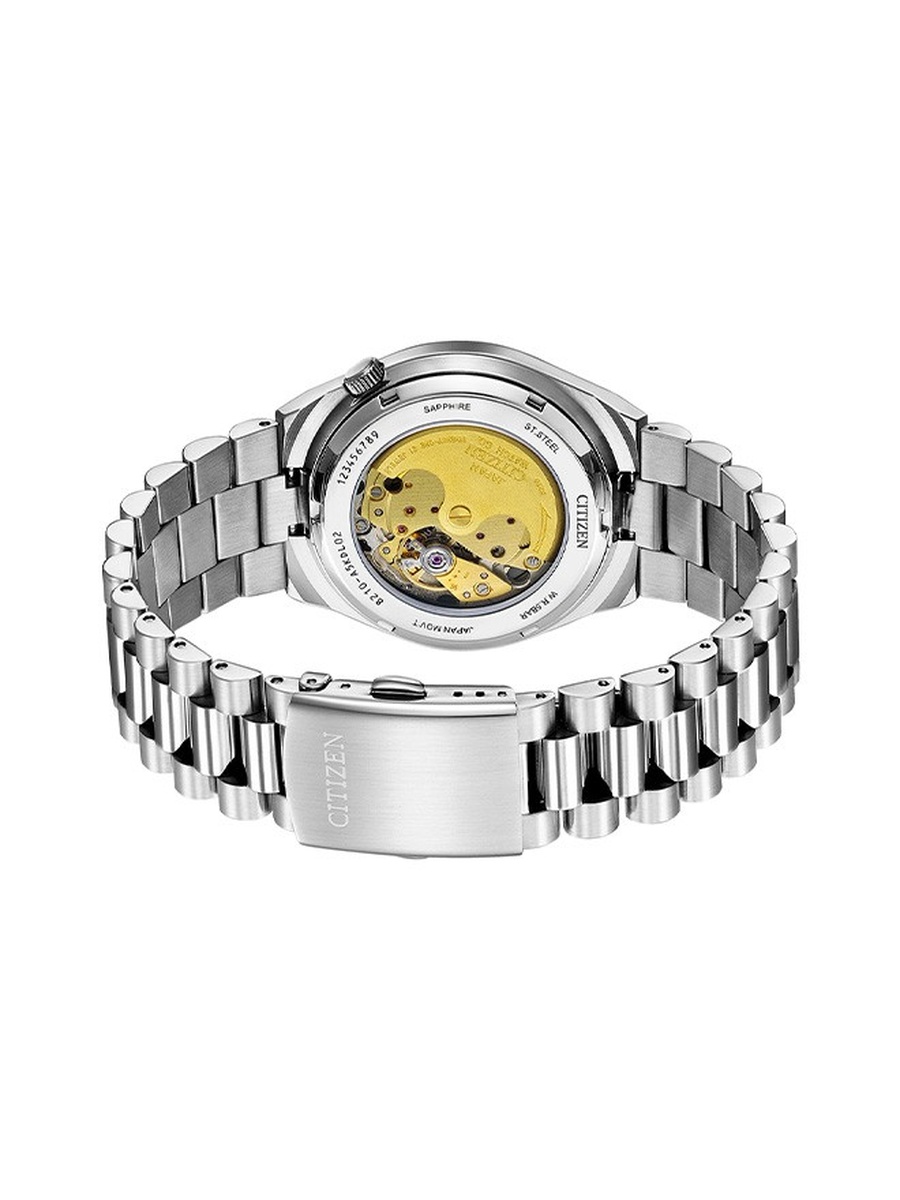 Automatic Movement Watch with Stainless Steel Strap - NJ0151-88Z, Silver