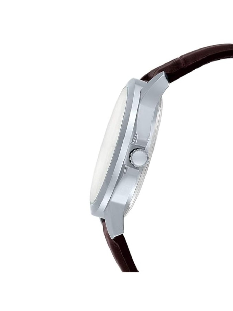 Quartz Analog Watch with Leather Strap - MTP-V300L-7AUDF, Brown