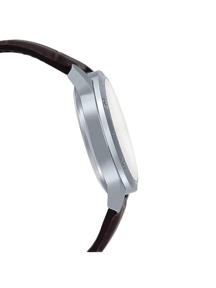 Quartz Analog Watch with Leather Strap - MTP-V300L-7AUDF, Brown