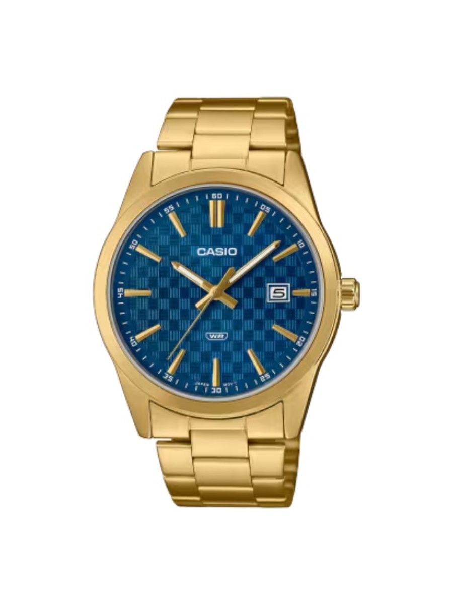 Quartz Analog Watch with Stainless Steel Strap - MTP-VD03G-2AUDF, Gold