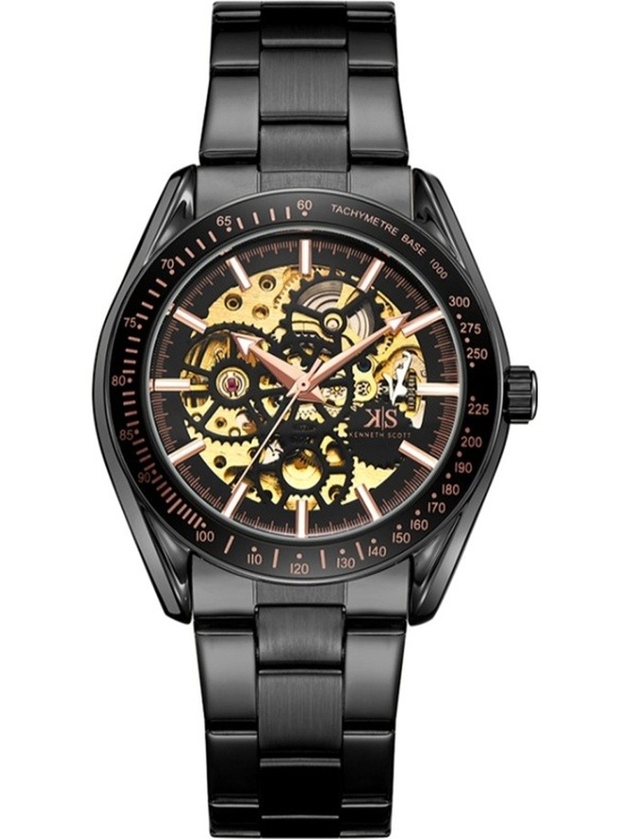 Quartz Movement Watch with Mechanical Display - K22312-BBBB, Black