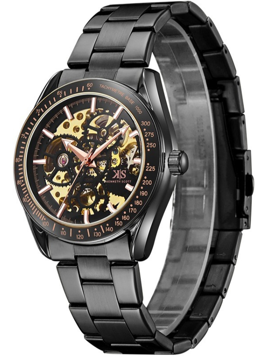 Quartz Movement Watch with Mechanical Display - K22312-BBBB, Black
