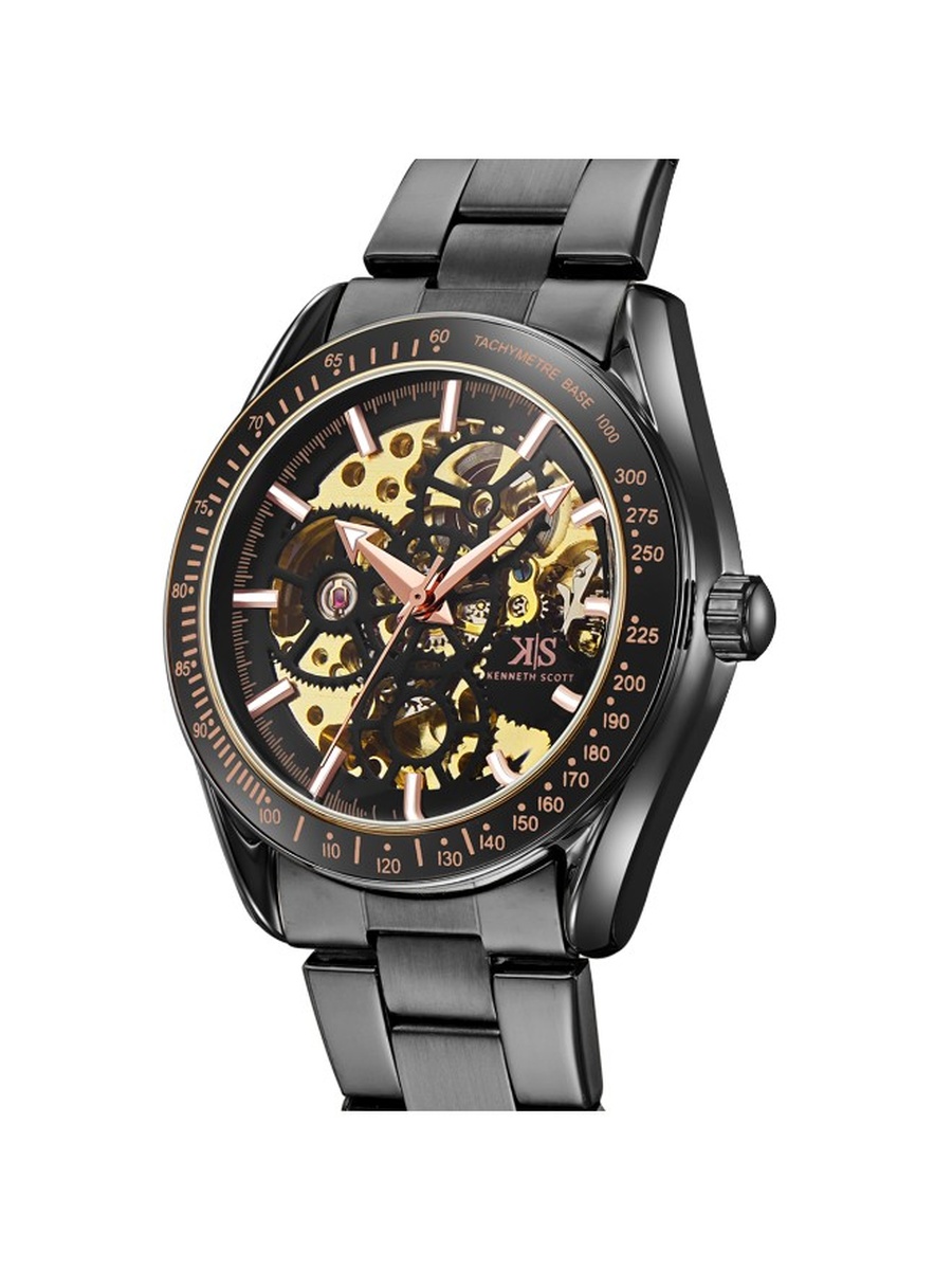 Quartz Movement Watch with Mechanical Display - K22312-BBBB, Black