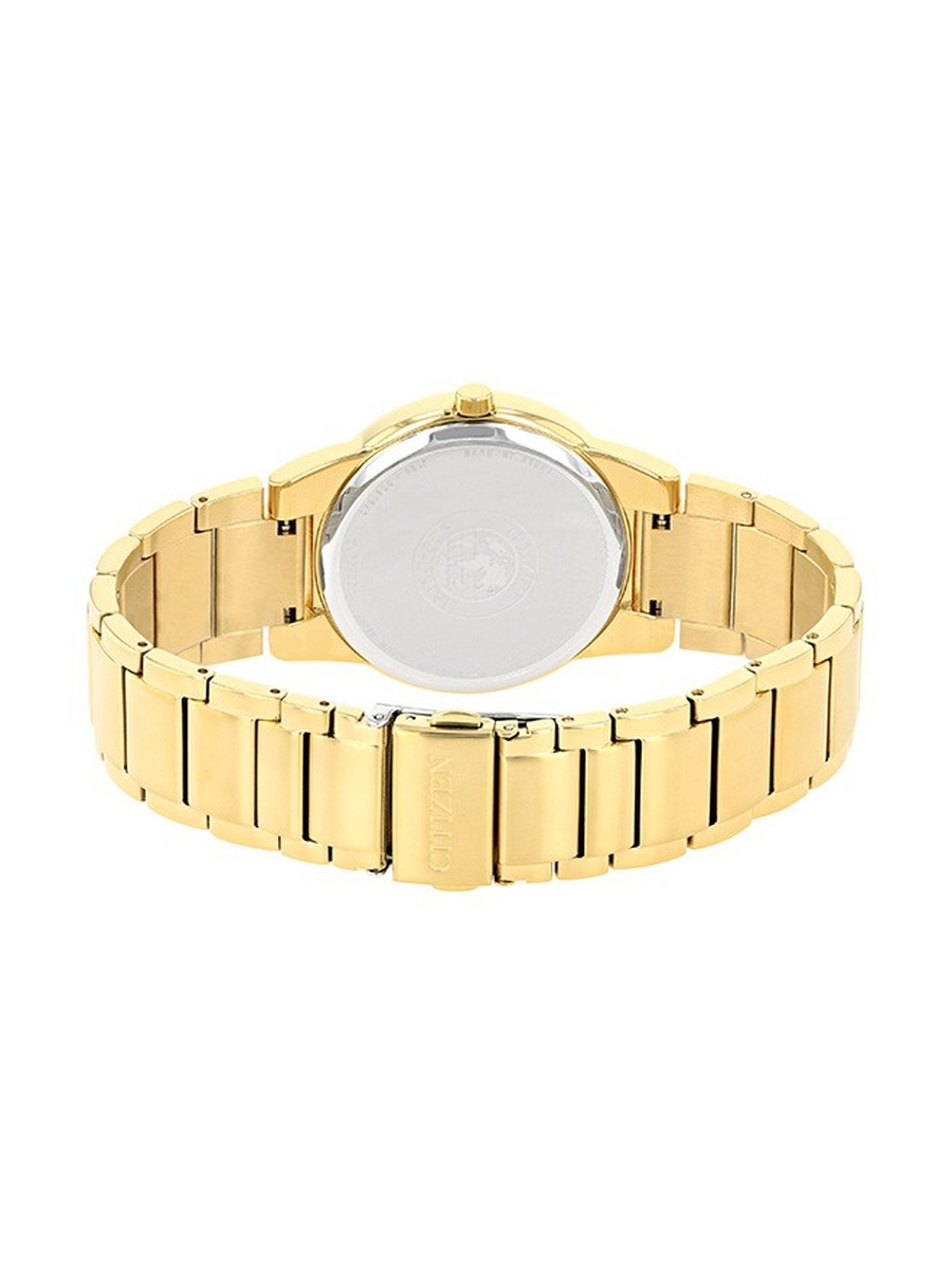 Eco-Drive Light Powered Movement Analog Watch with Gold Plating Strap - AU1062-56E, Gold