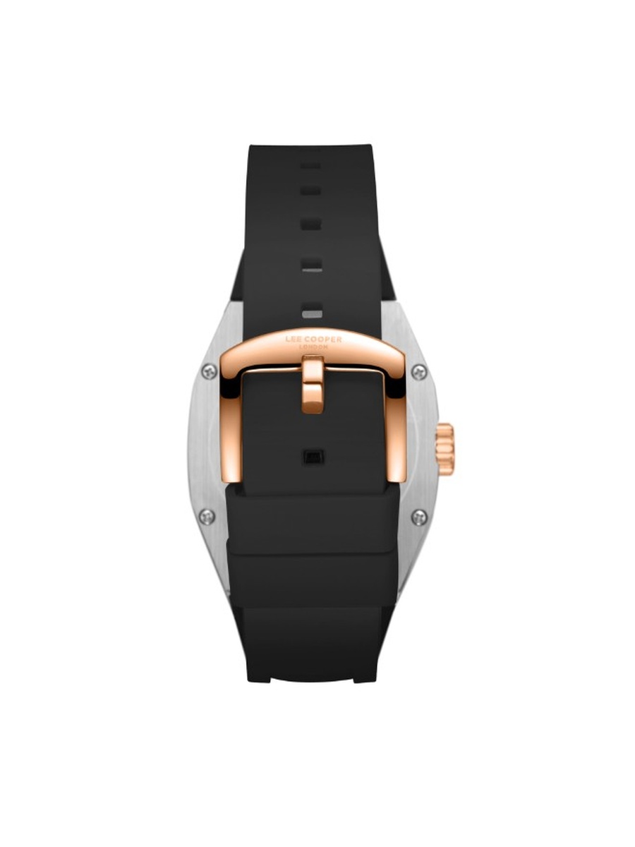 VL57B1 Analog Watch with Silicone Strap - LC08264.451, Black