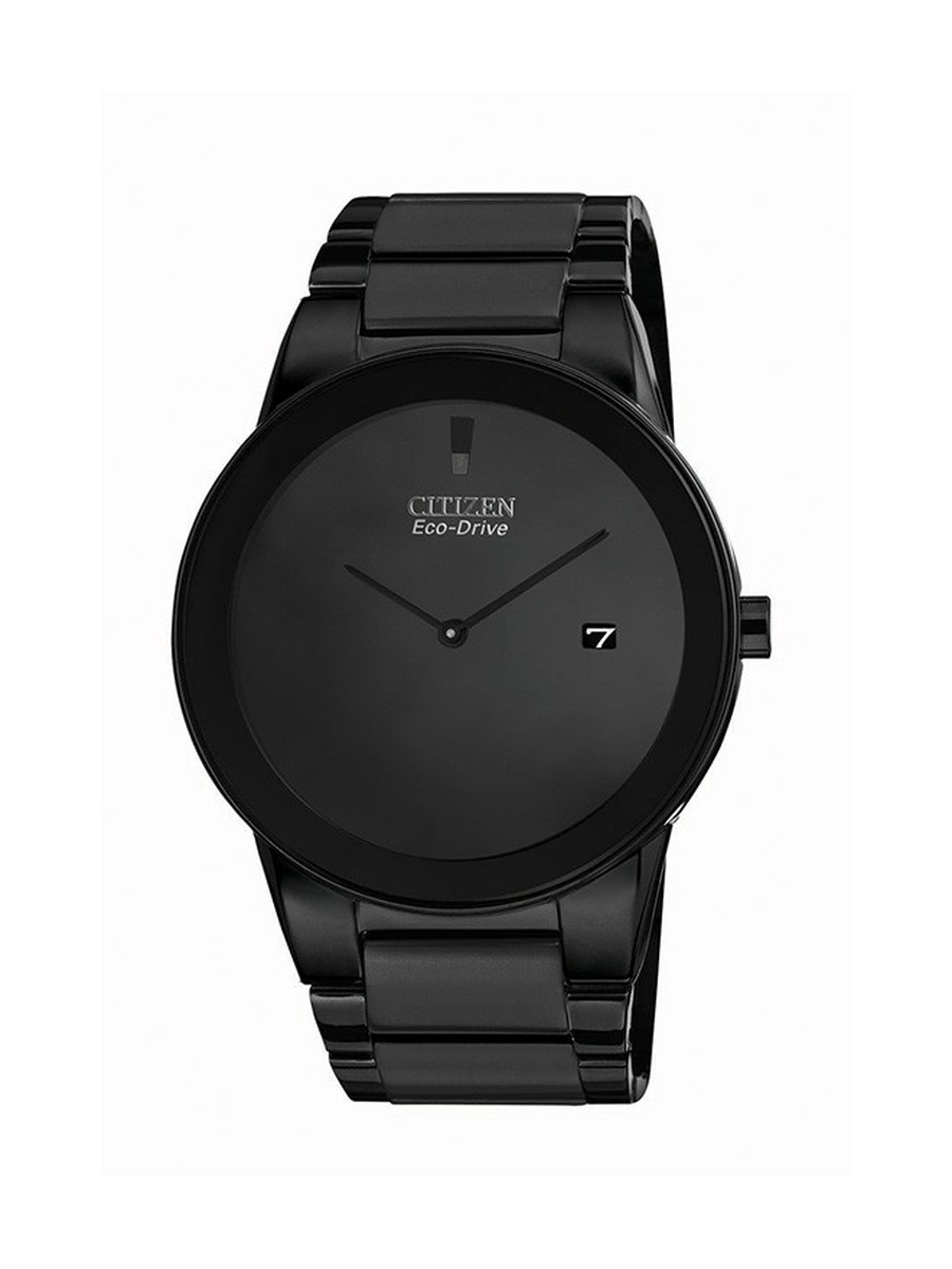 Eco-Drive Light Powered Movement Analog Watch with Stainless Steel Strap - AU1065-58E, Black