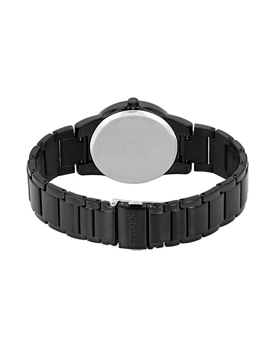 Eco-Drive Light Powered Movement Analog Watch with Stainless Steel Strap - AU1065-58E, Black