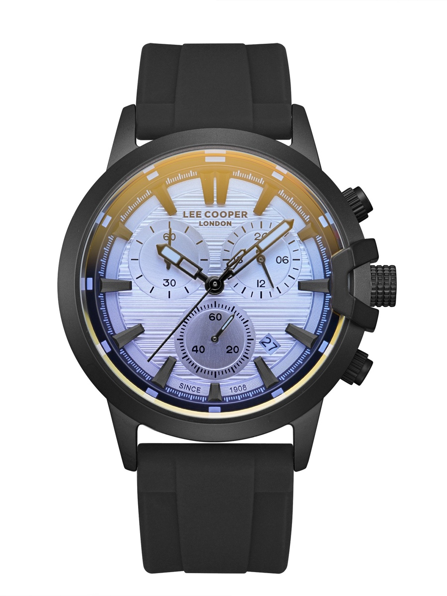 VJ20C1 Multifunction Movement Watch Display and Silicone Strap - LC08267.631, Black