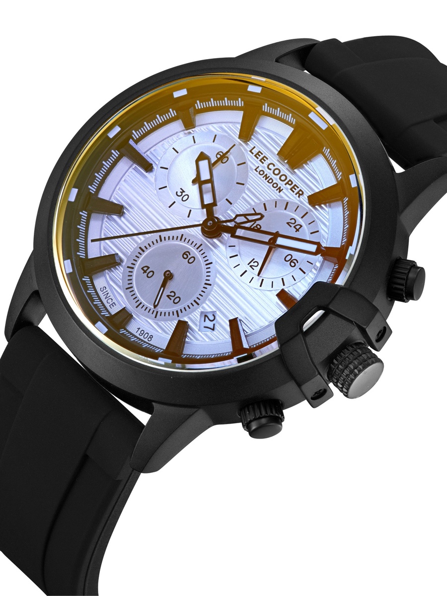 VJ20C1 Multifunction Movement Watch Display and Silicone Strap - LC08267.631, Black
