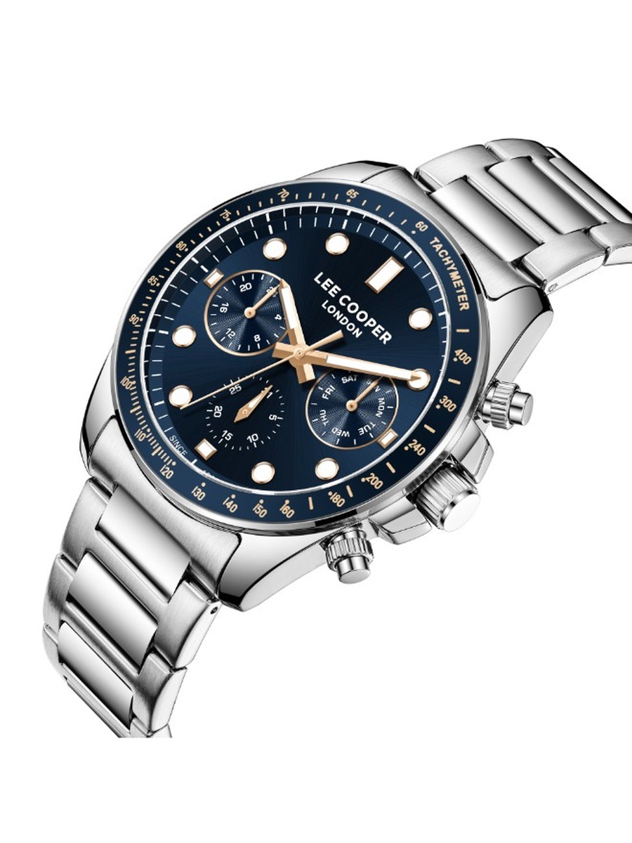 VX9JE1 Multi Function Watch with Metal Strap - LC08215.360, Silver
