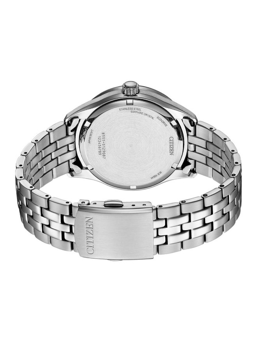 Eco-Drive Light Powered Movement Analog Watch with Stainless Steel Strap - BM7560-59L, Silver