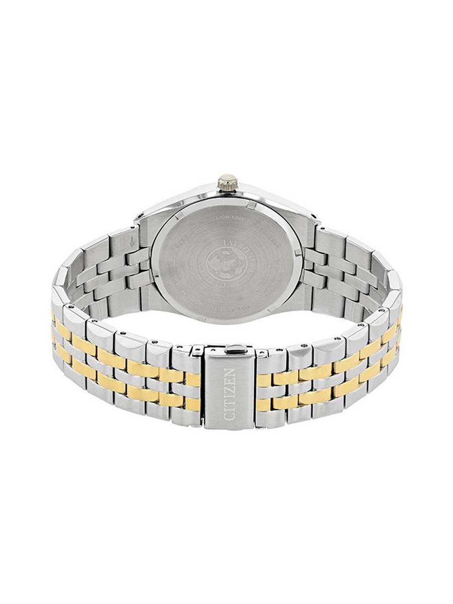 Eco-Drive Light Powered Movement Analog Watch with Two-Tone Gold Plating Strap - BM7334-66L