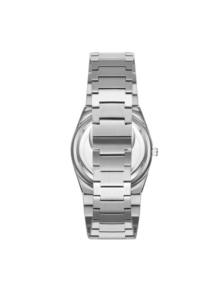 Quartz Analog Watch with Stainless Steel Strap - K24011-TBSH, Silver