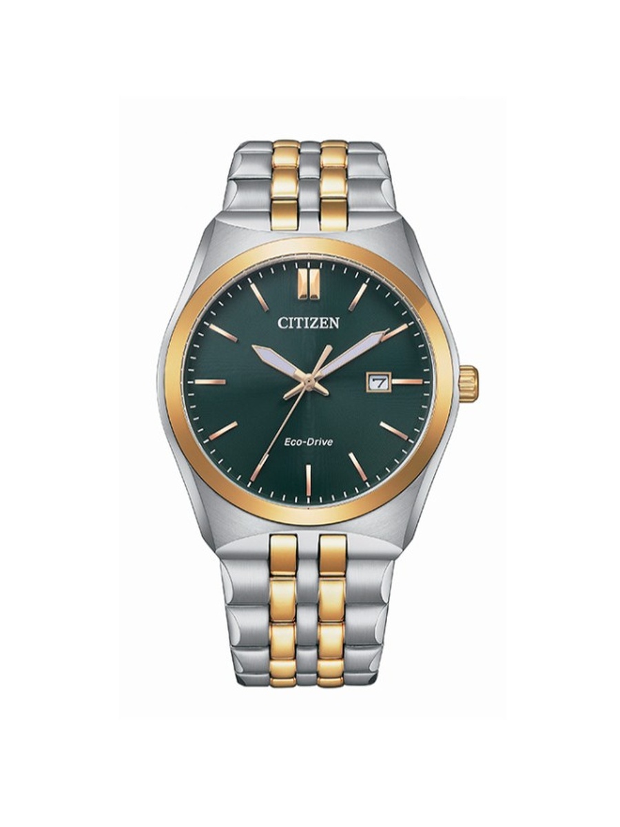 Eco-Drive Light Powered Movement Analog Watch with Two Tone Strap - BM7339-89X