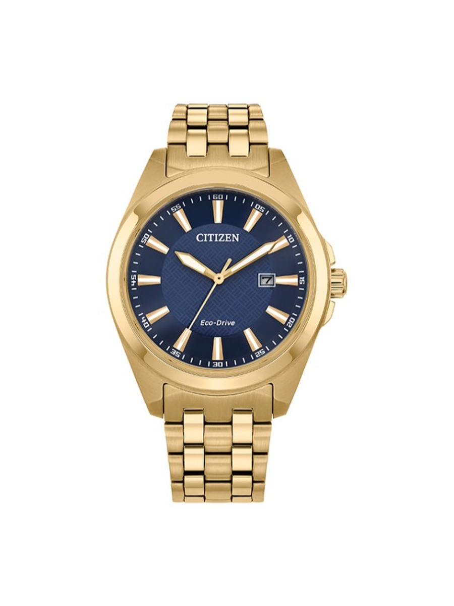 Eco-Drive Light Powered Movement Analog Watch with Stainless Steel Strap - BM7532-54L, Gold