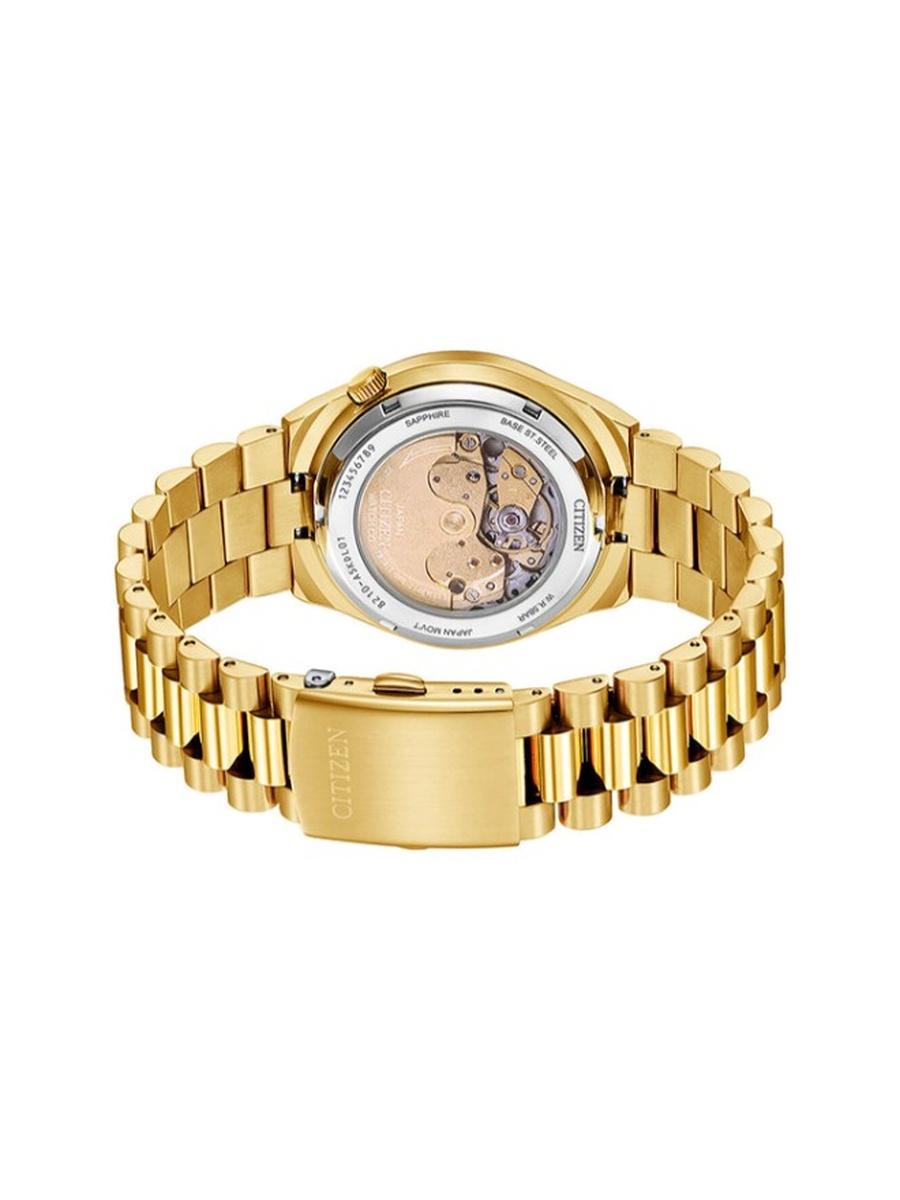 Automatic Movement Watch with Stainless Steel Rose Gold Plating Strap - NJ0153-82X, Pink